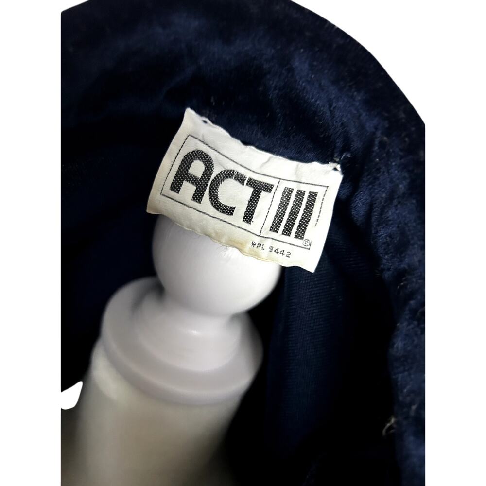 Act lll Vintage 70's Boho Navy Velvet top - Picture 3 of 5